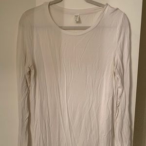 long sleeve white tee